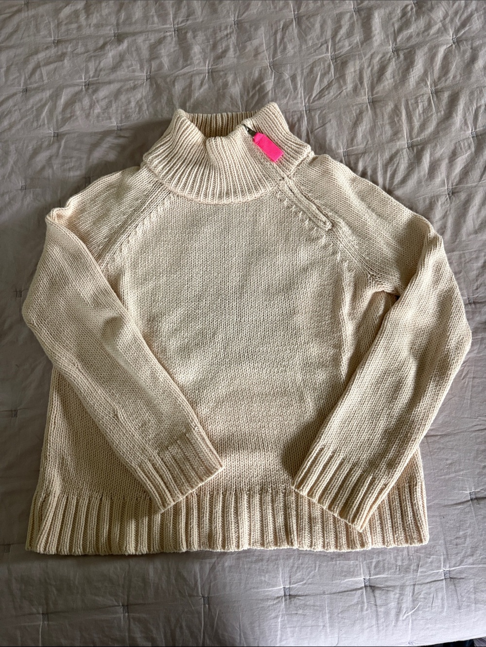 Lisa Todd size xs Cream Turtleneck Knit Sweater - Classic Cozy Style - Picture 4 of 6